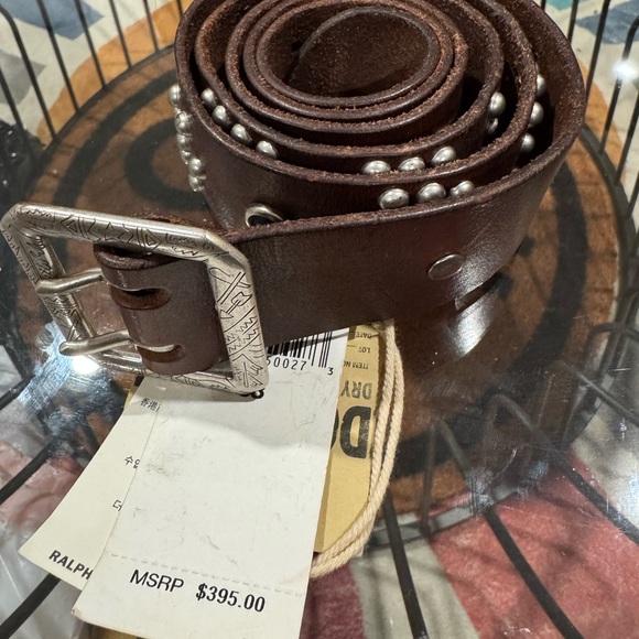 Ralph Lauren Double RL Other - Double RL (RRL) Brown Leather Studded Belt